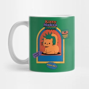 Kitty Makes Happy - Funny Tshirt // Cat Lovers Mug